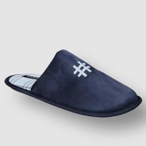 Club Room Men's Blue #1 Papa Embroidered Slippers Shoes Size US M (8-9)